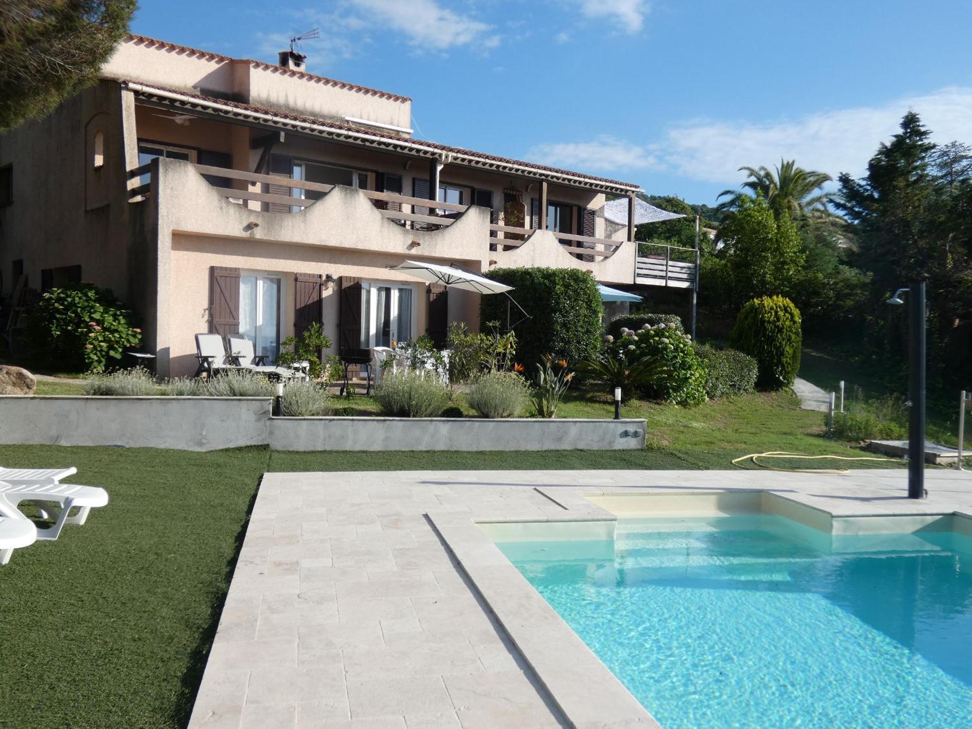 Corsicadream Arone Superbe Appartement Dans Villa, Vue Panoramique Mer, Piscine, Proche Porticcio Pietrosella Buitenkant foto