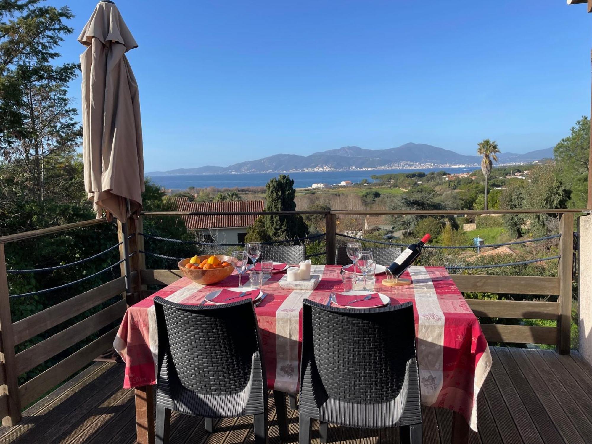 Corsicadream Arone Superbe Appartement Dans Villa, Vue Panoramique Mer, Piscine, Proche Porticcio Pietrosella Buitenkant foto